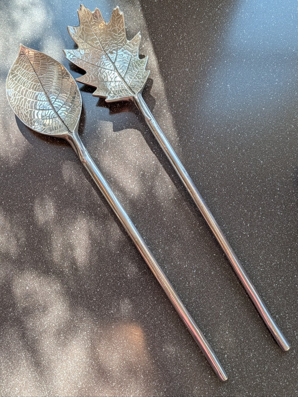 vintage MARIPOSA leaf salad serving set 1992